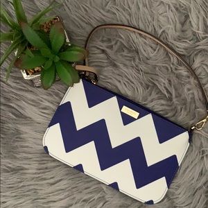 Genuine Kate Spade Purple White Chevron Wrislet